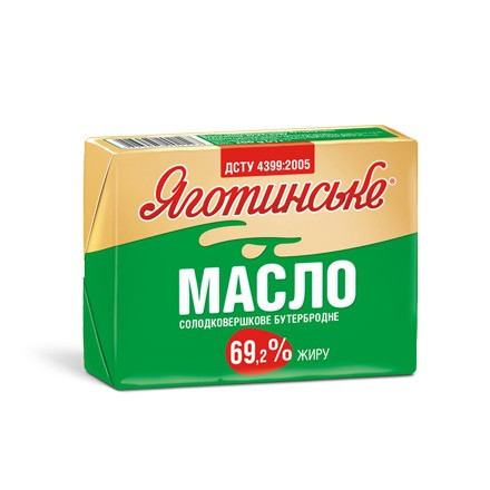 Sweet butter TM "Yagotynske" 180 g 69.2%, 73%, 82.5%, Kiev - photo 3