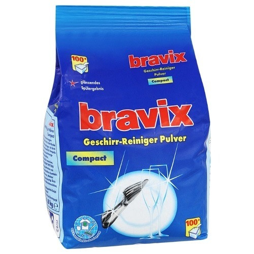 Порошок для миття посуду в посудомийній машині Bravix 1,8 кг 100 циклів (4000317150609) Київ - зображення 1